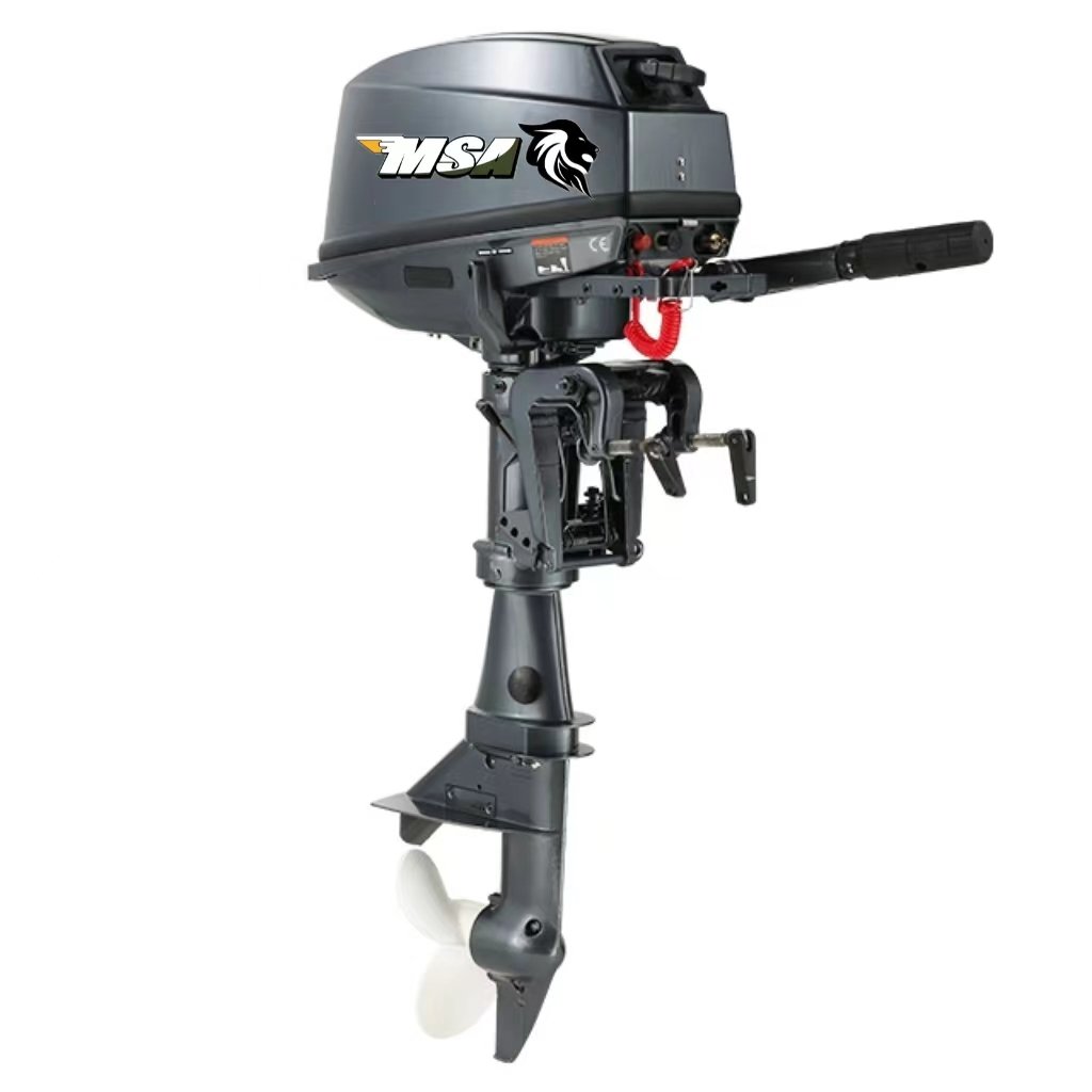 New 9.8hp MSA 2-Stroke Outboard Marine Engine Water-Cooled Gasoline Fuel for Yamaha Boats Manual Starting System CDI Ignition